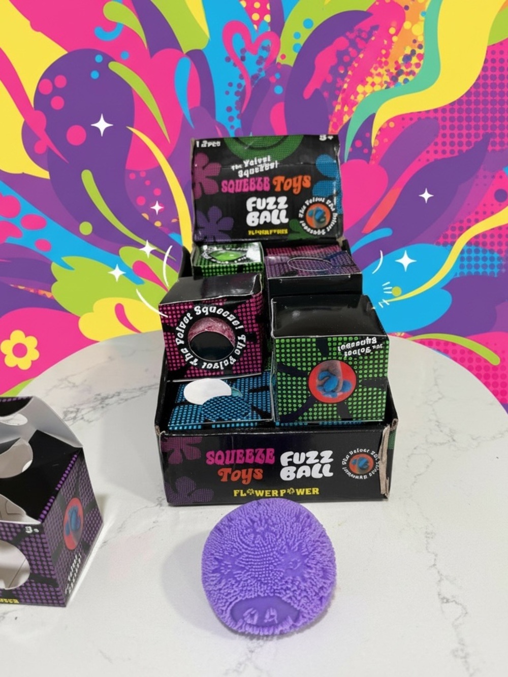 Squeeze Fuzz Ball - Purple